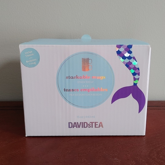 David'sTEA Stackable Mermaid Mug and Tea Infuser - Picture 2 of 9